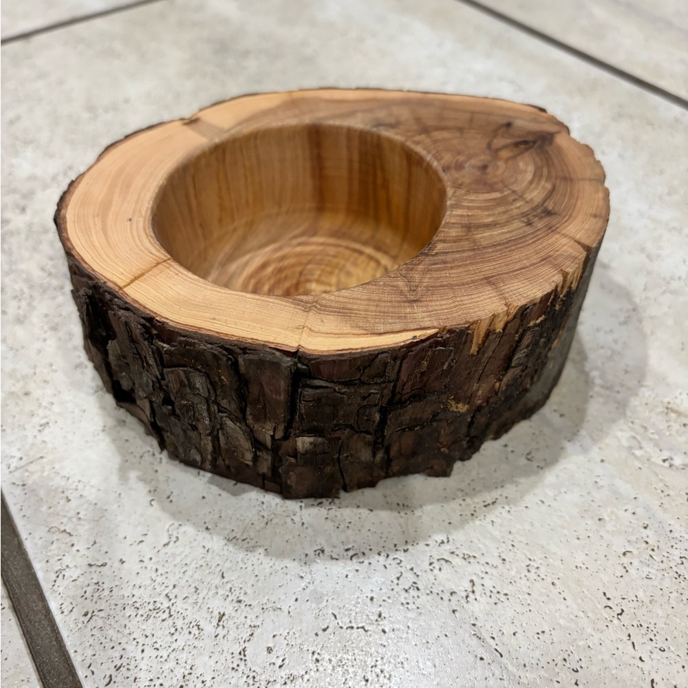 Rustic Handmade Wooden Catch-All Bowl